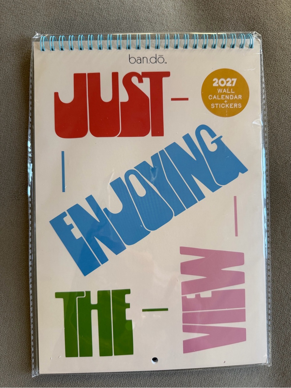 ban.do multi-color "Just Enjoying The View" Graphic Wall Calendar